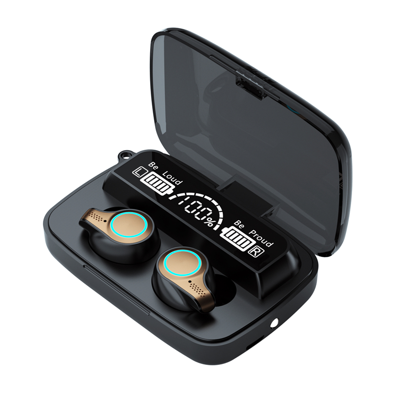 M18 TWS 5.1 Earphone touch flashlight headphones wireless blutooth headset with LED digital display emergency charging