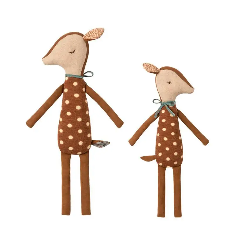 Cute Bambi Deer Doll Plush Toys Boys and Girls Birthday Gifts Baby Comforting Bed Sleeping Dolls