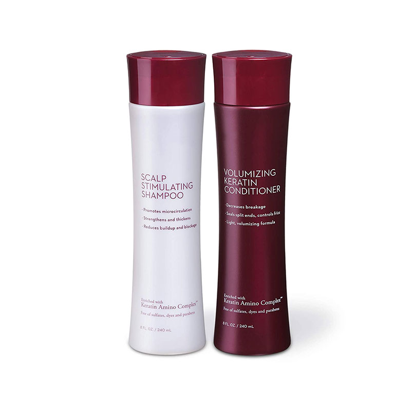 OEM Luxury organic smoothing hair care products anti-hair loss keratin shampoo and conditioner set for natural hair