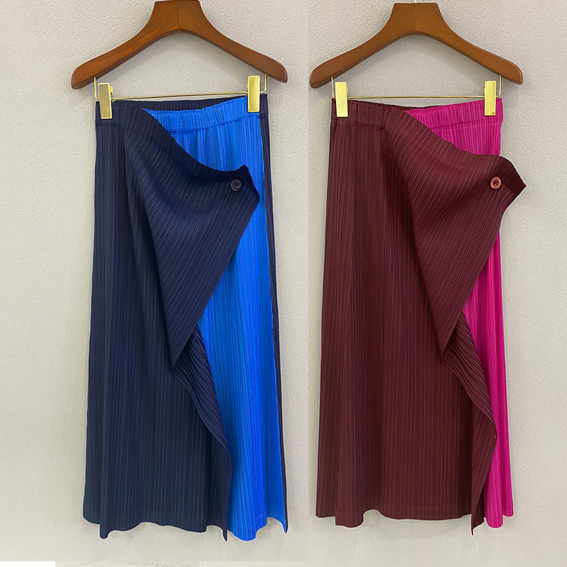 The new summer 2021 otaku patchwork niche high-waisted holf skirt