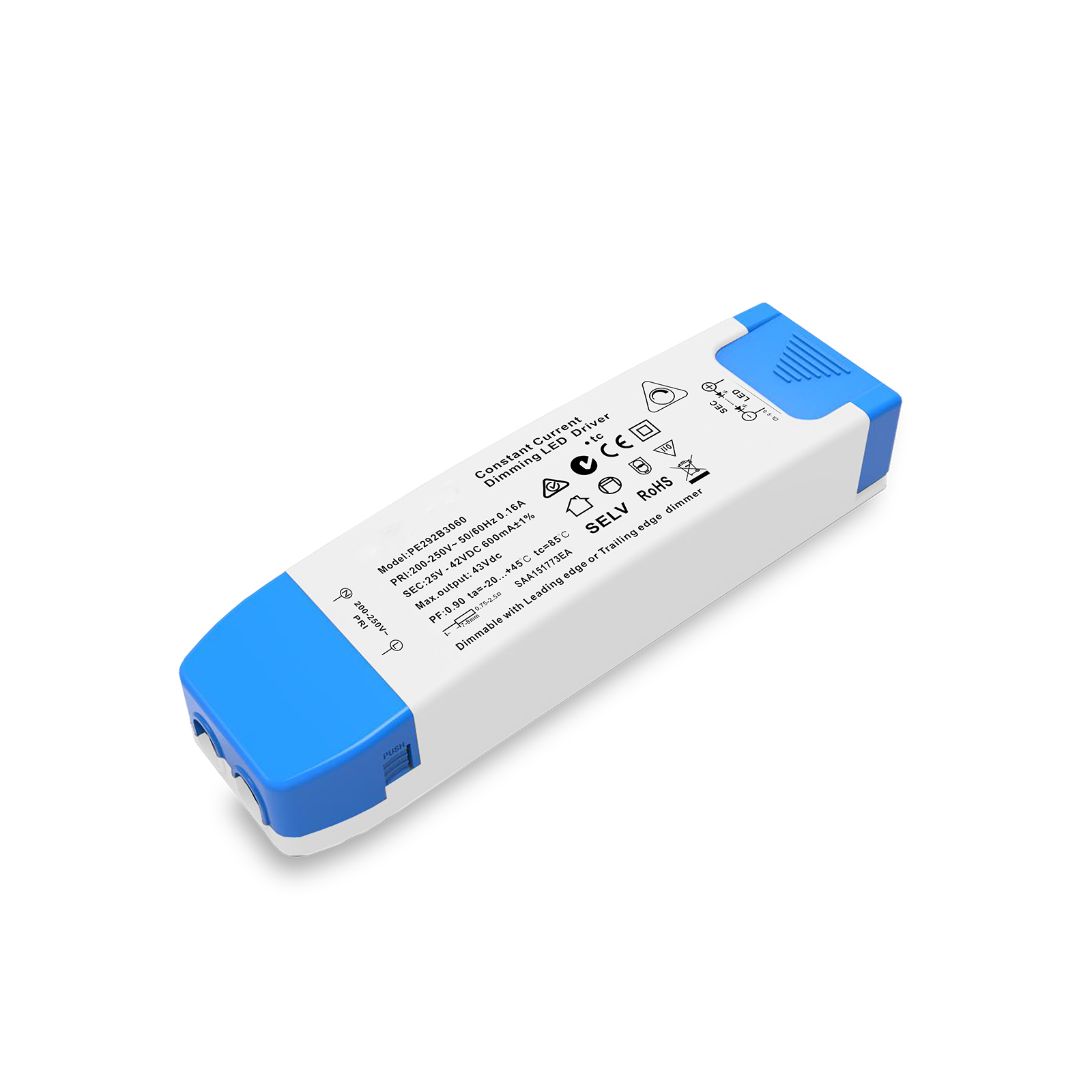Светодиодный драйвер с регулируемой яркостью PE296B1825 250ma triac