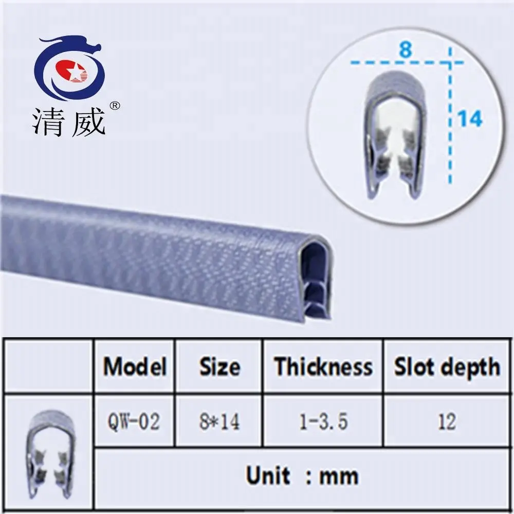 Customizable U-shaped Edge Trim Car Door Rubber Seals PVC Sealing Strip