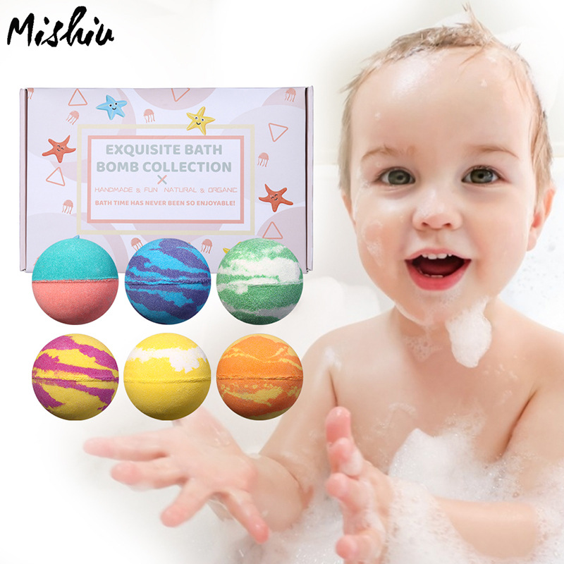 100g Toy bath salt ball 6 color essential oil bath ball
