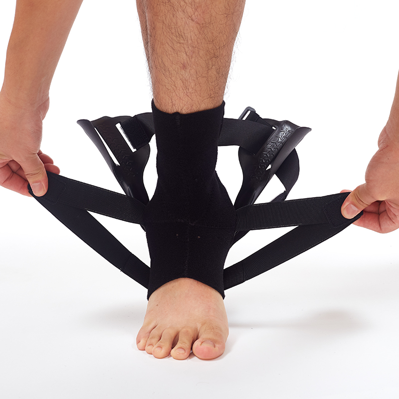 Free Sample Factory Price Nylon Compression Black Ankle Support Breathable Ankle Brace Wrap for Sports