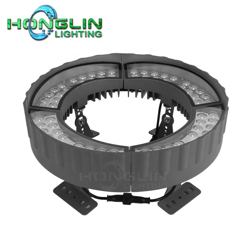 RGB dmx512 72 Вт, Ландшафтная лампа, наружный светодиодный кольцевой светильник для обнимания пальмы