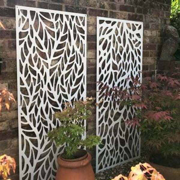 Стальные комнатные и уличные садовые экраны Corten, лазерная резка, декоративные уличные защитные экраны