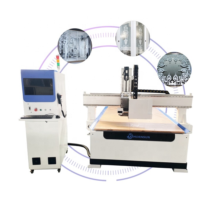 Mornsun CNC Laser Sandblasting Frosting Machine on Mirror with Paint Removing and Drilling Function