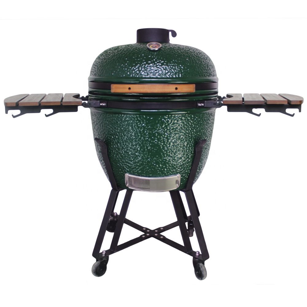 Стальной барбекю для яиц, оптовая продажа, kamado гриль, большой Auplex зеленый цвет, яйцо, барбекю, коптильня