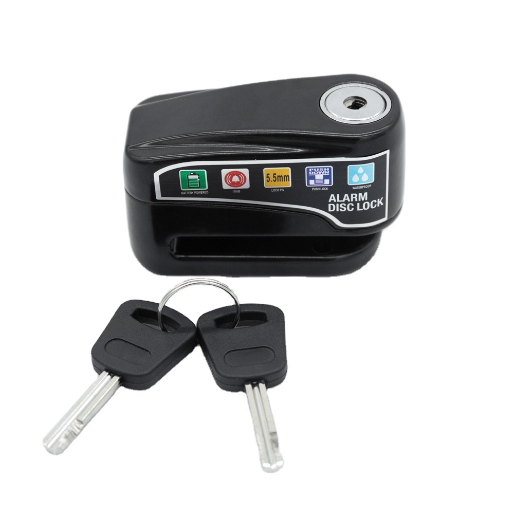 Security Alarming System Waterproof Motorcycle alarm key lock 110 Decibel Bike Anti Theft Bicycle Alarm Disc Brake Lock