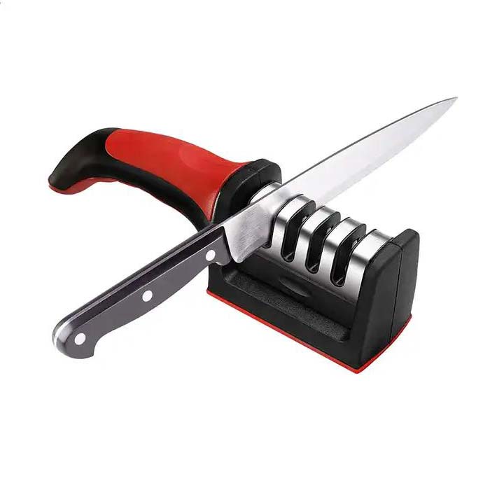 Professional Sharpening Tool Kit 4 Stage Ceramic Stone Diamond Tungsten Steel Manual Kitchen Knife Sharpener Knife Sharpener