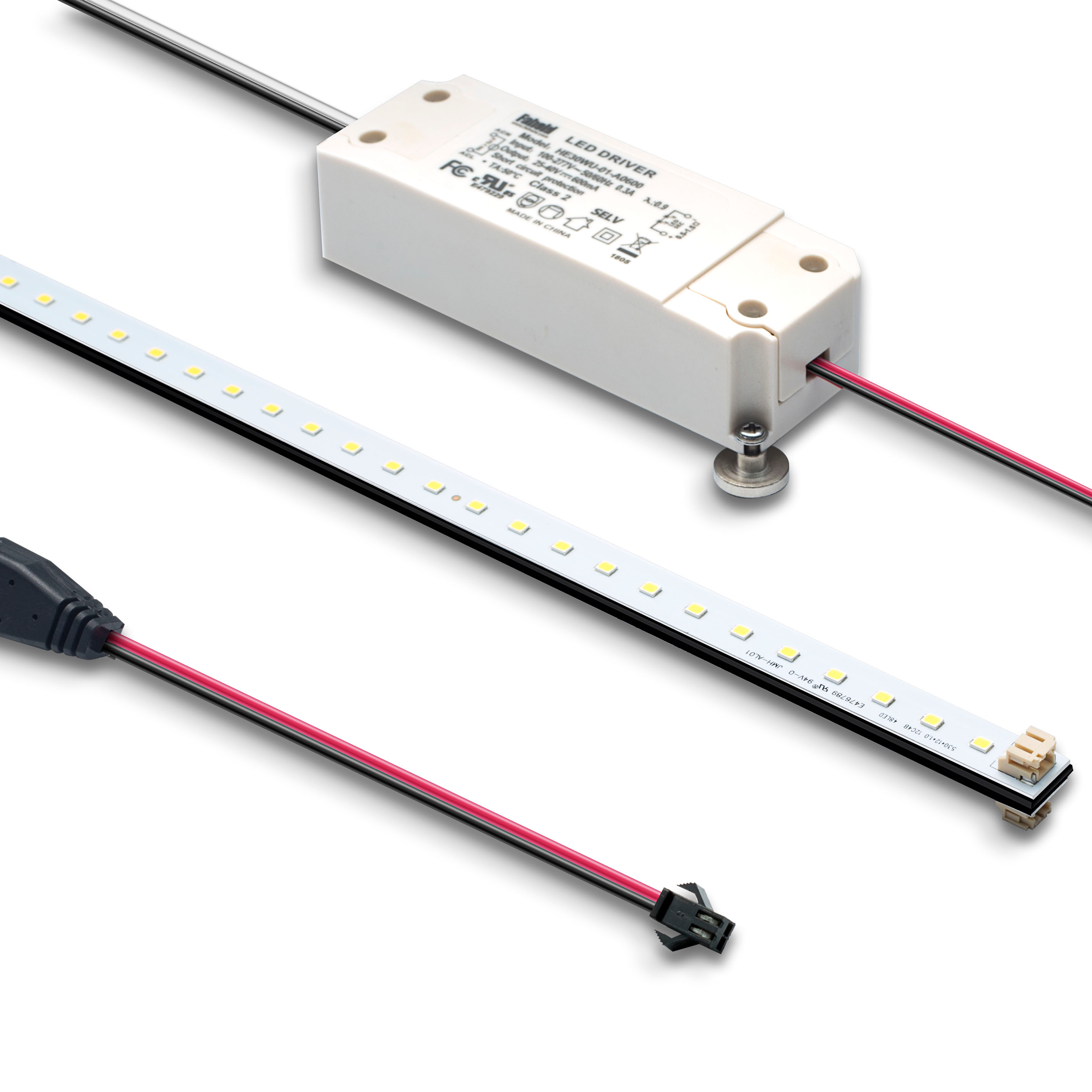 LED magnetic strip lighting with 2 strip kits 36w without PC cover non-dimming high lumen output