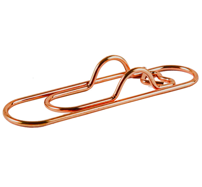 Multifunctional metal love pen holder pen clasp Writing stationery Notebook accessories fixed holder pen 100pcs/bag Paper clip
