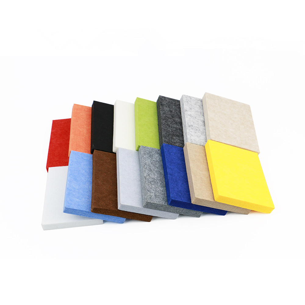 Высокое качество горячей продажи 24 мм 100-Polyester-Acoustic-Wall-Panel-Pet-Fiberboard акустическая панель ровным войлоком