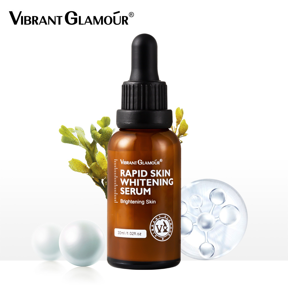 Factory Wholesale VIBRANT GLAMOUR Essence Pearl Reduce Dark Spots Freckles Melasma Rapid Skin Body Fast Whitening Face Serum