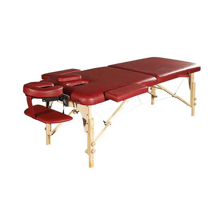 1.5" thick multi-layered foam system Economic soft PU folding massage spa table portable wooden massage tables  beds for sale