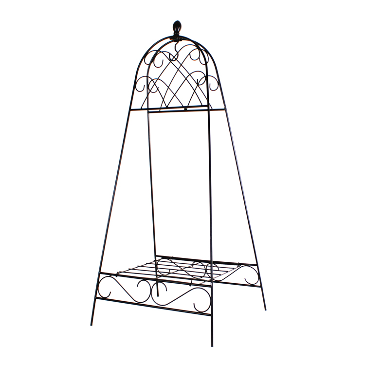 Indoor and Outdoor Plant Holder Hanging Basket hanger Planter Stand folding metal patio plant stand