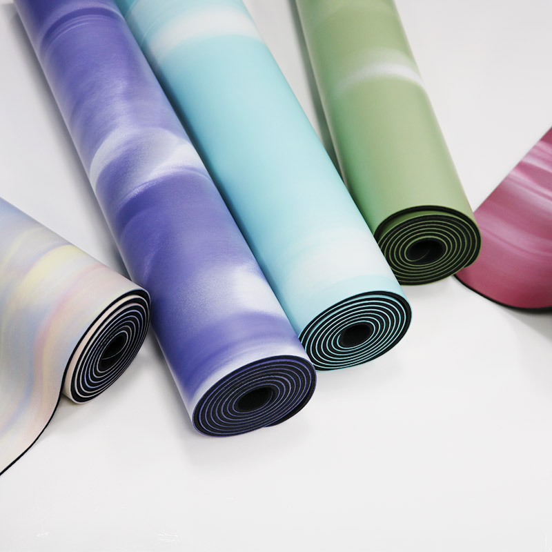 Contrast Color leather PU natural Rubber PU Yoga Mat