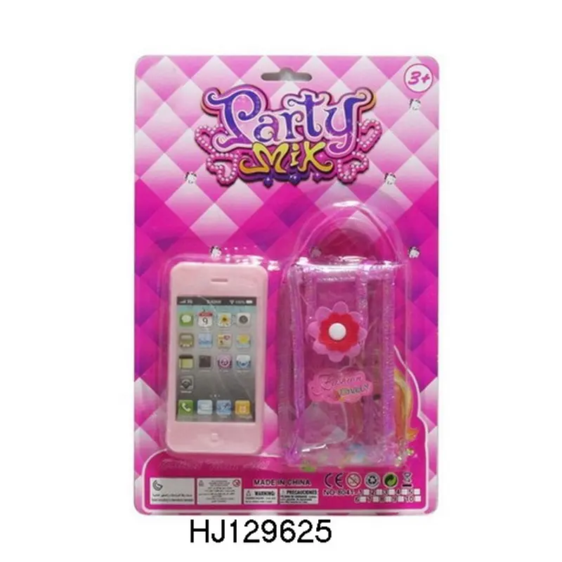 eco-friendly plastic toys Mobile phone with the bag for kid