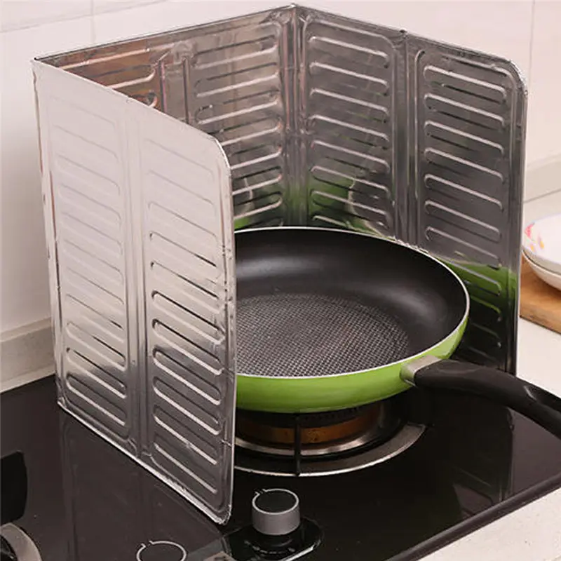 Foldable Gas Stove Wind Shield Baffle Oil Splash Screen Cover Anti Splatter Plates Cooker BBQ Covers Wind Shield