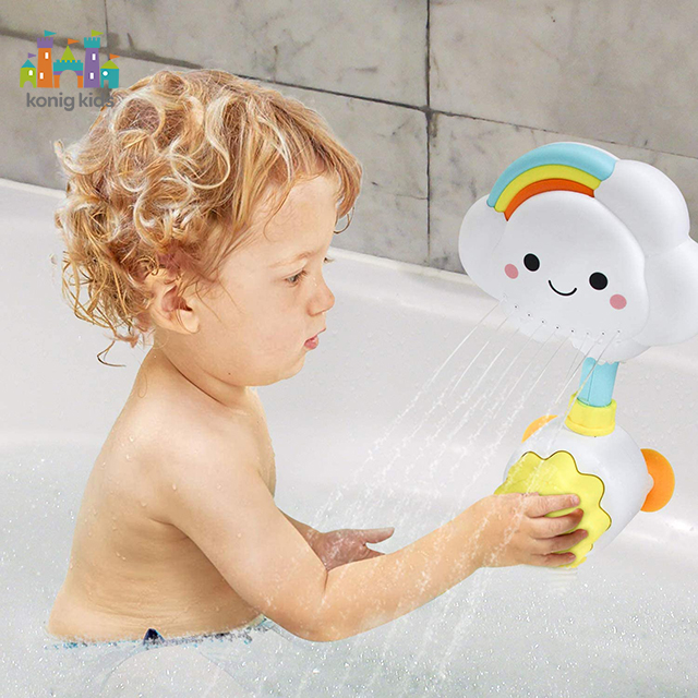 Konig Kids OEM/ODM Juguete Lovely Cloudy Shower Sprinkler Pump with Hand Summer Bathtub Toys Water SprayToy Toddler Boys Girls B
