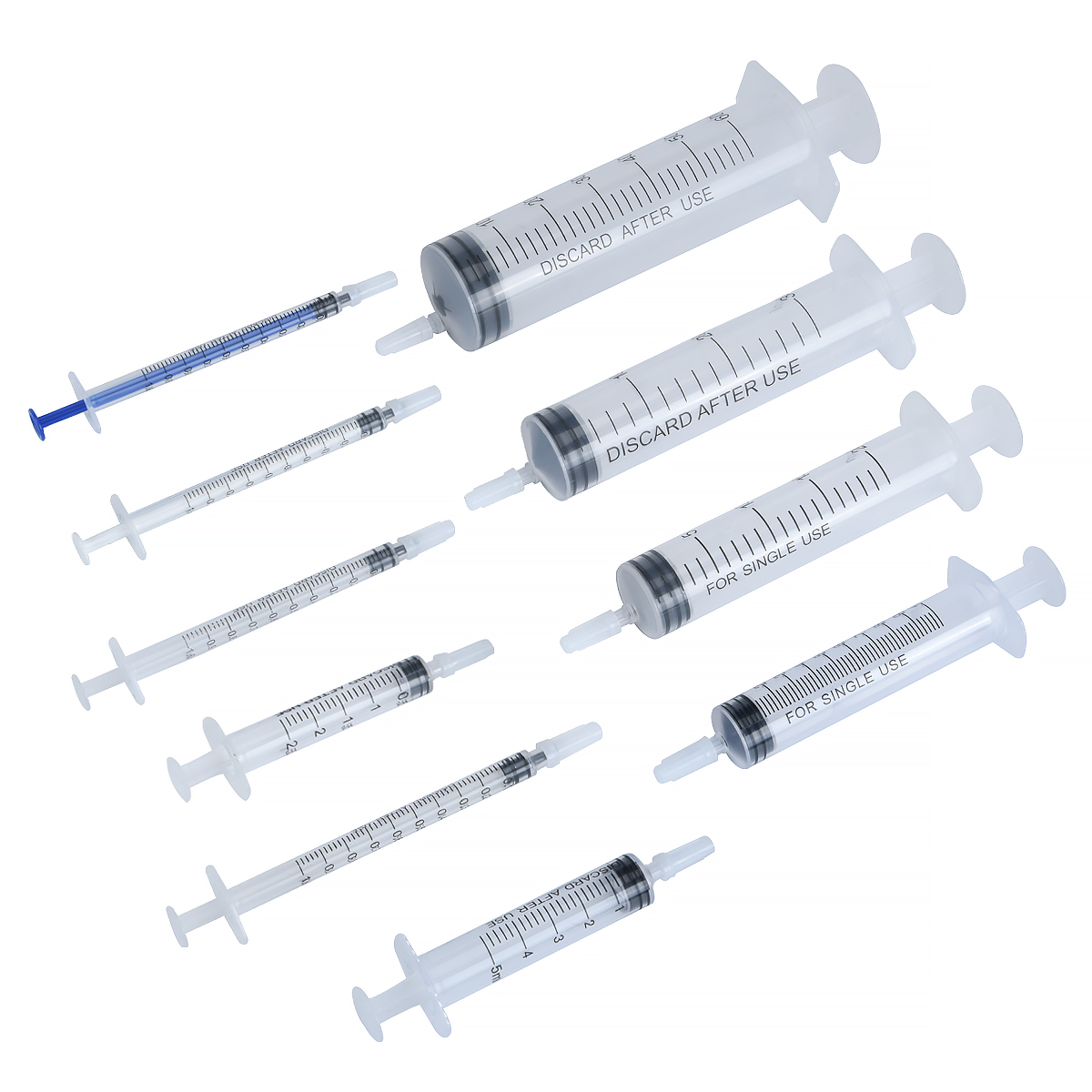 QZ Hot sale hypodermic injection medical consumables disposable plastic straight syringe