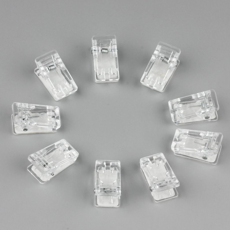 Transparent Plastic Self-Adhesive Wall Clamps Small Acrylic Paper Clip for Photo Picture Display for Supermarket Supplies
