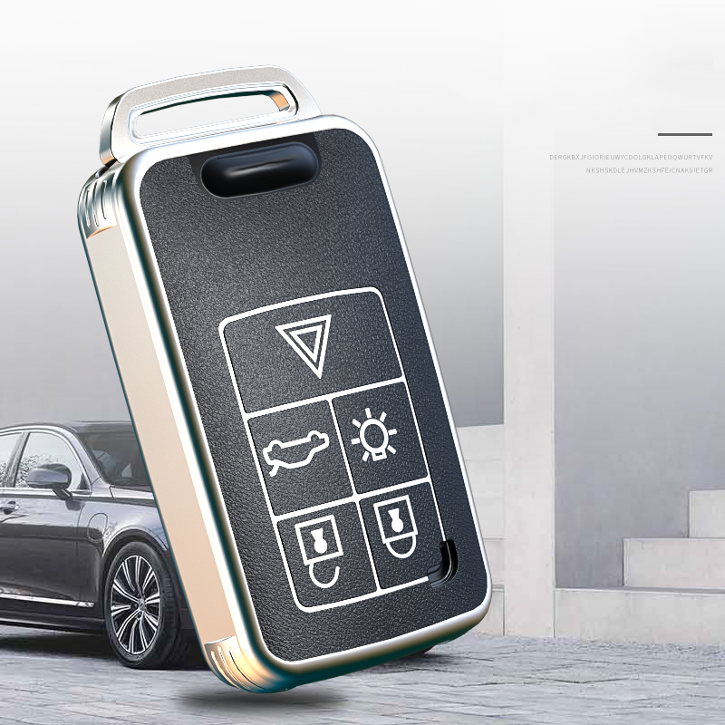 Высокое качество, цена по прейскуранту завода, кожаный чехол для Volvo XC90 C70 S60 D5 V50 S40 C30 Volvo ключи чехол Брелок в виде ракушки