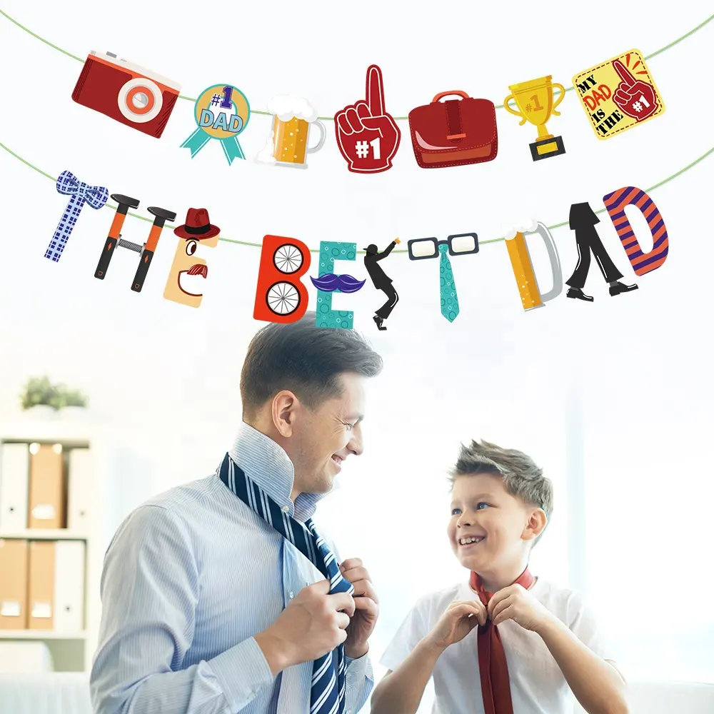 New designs THE BEST DAD banner decoration for father's day Dad birthday