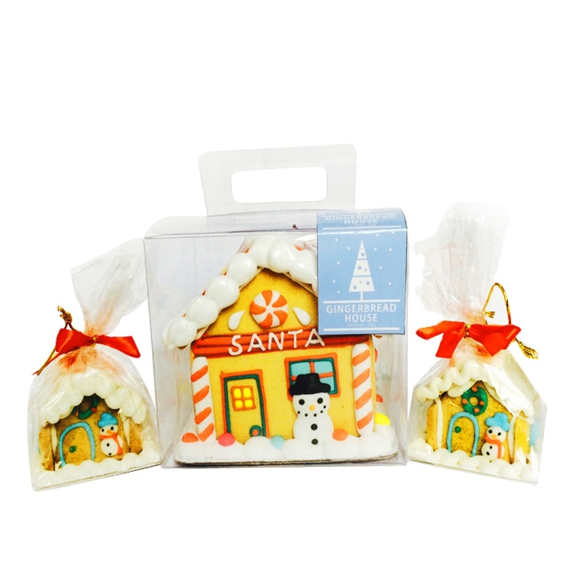 Christmas Decorated Biscuit Gingerbread House Cookie
