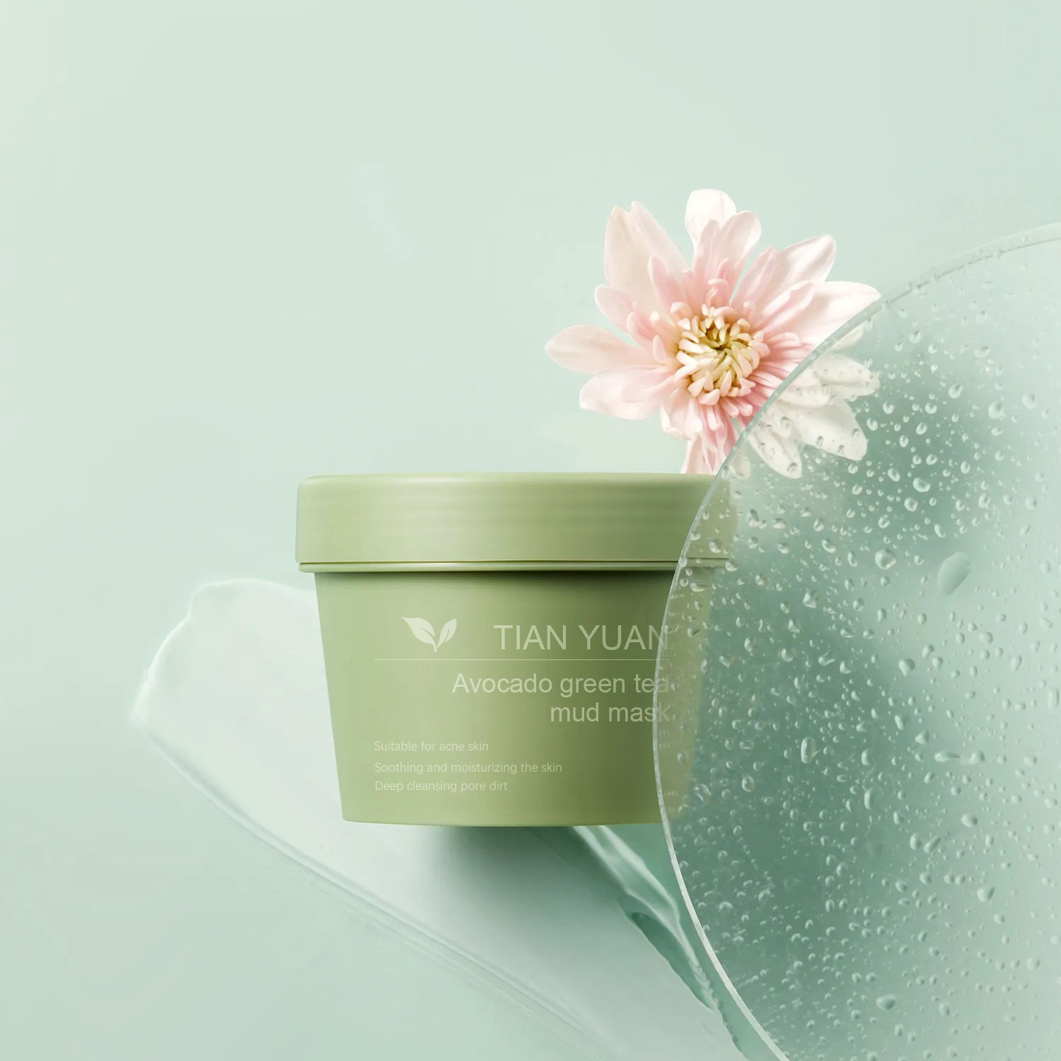 OEM Customized Deep Cleansing Avocado Green Tea Beauty Mask Personal Facial Skin Care Collagen Dry Skin Care
