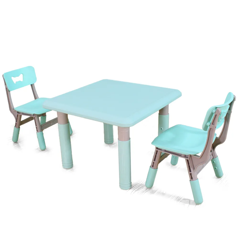 Hot selling kids children learning adjustable height table and chair for family and kindergarten