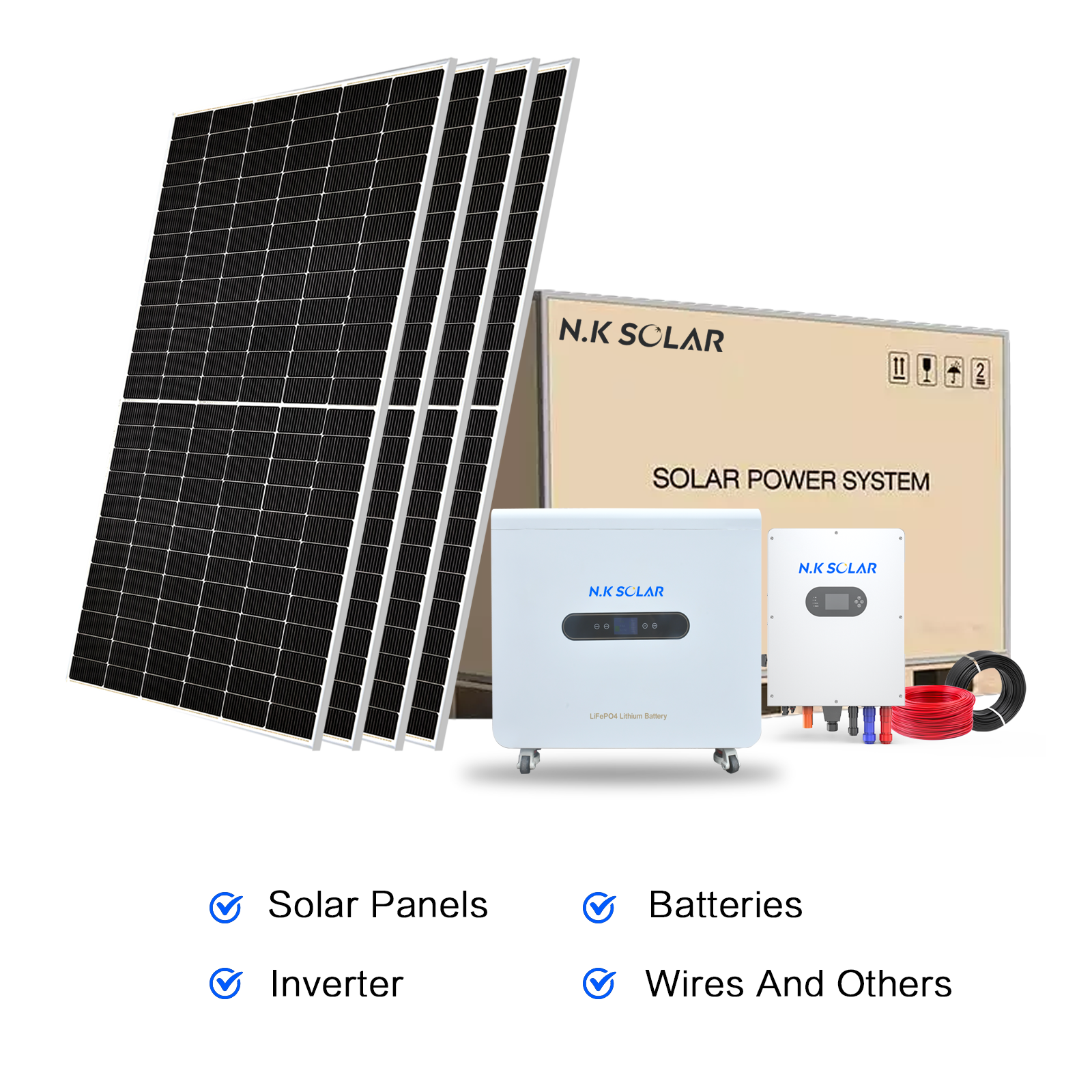 5000W Roof Mounting Solar House Energy System 5KVA Soler Inverter Solar Home System for Lighting