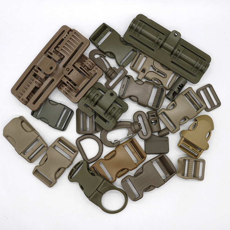 KJM Custom Multi-colored Colorful Heavy Duty Tactical Belt Buckles Molle Clip Pa Dual Adjustable Tactical Buckle
