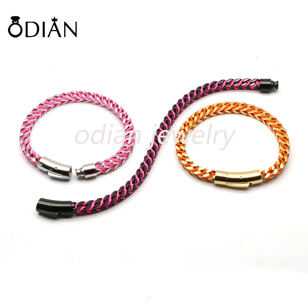 Odian Jewelry New Fashion Geometric Rhombus Black Enamel Stainless Steel Ring For Real Gold Plated Women Jewelry
