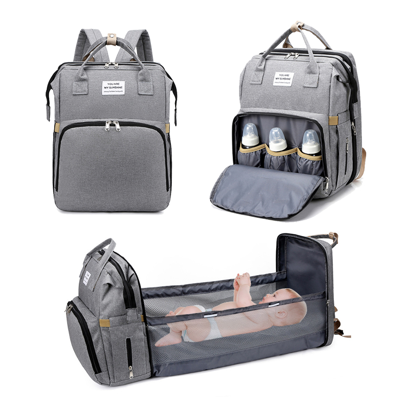 2021 Amazon Hot Sale Multifunction Baby Diaper Bags Backpack Travel Maternity Baby Changing Mommy Bags