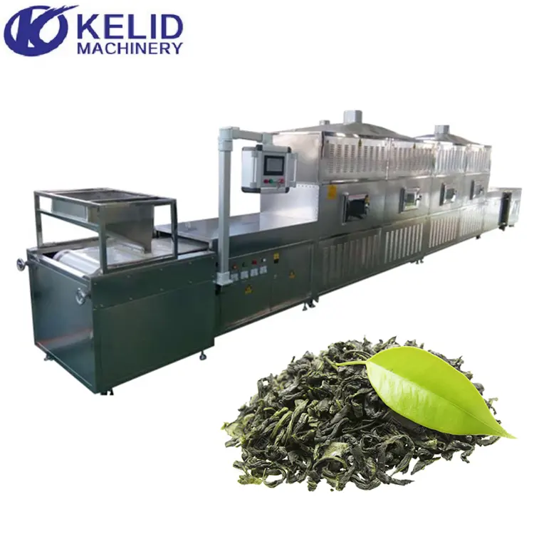 Industrial Tunnel Microwave Leaves Green Tea Sterilizing Machine