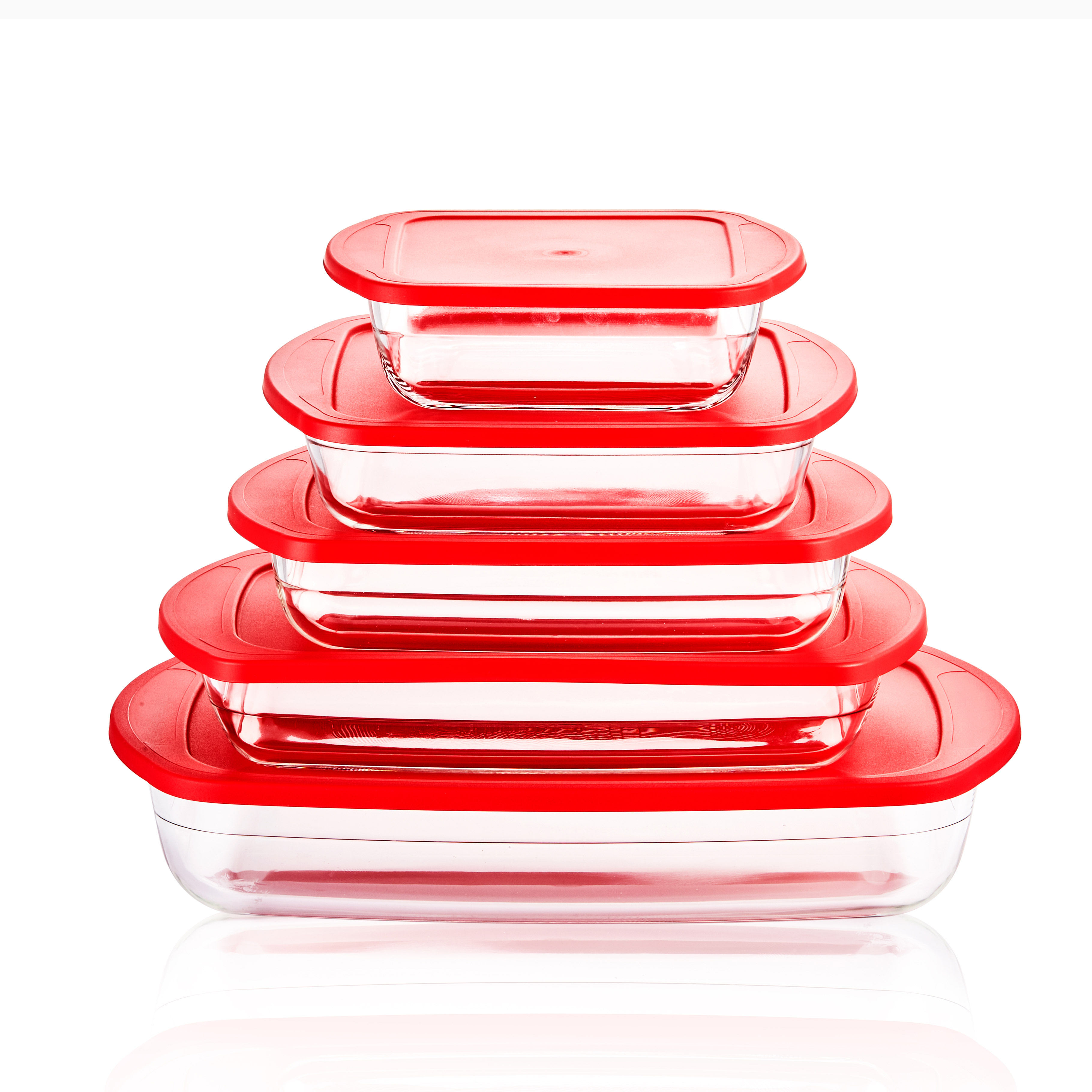 LINUO Wholesale Baking Dishes Kitchen Bakeware Sets Glass Baking Dish With Lid