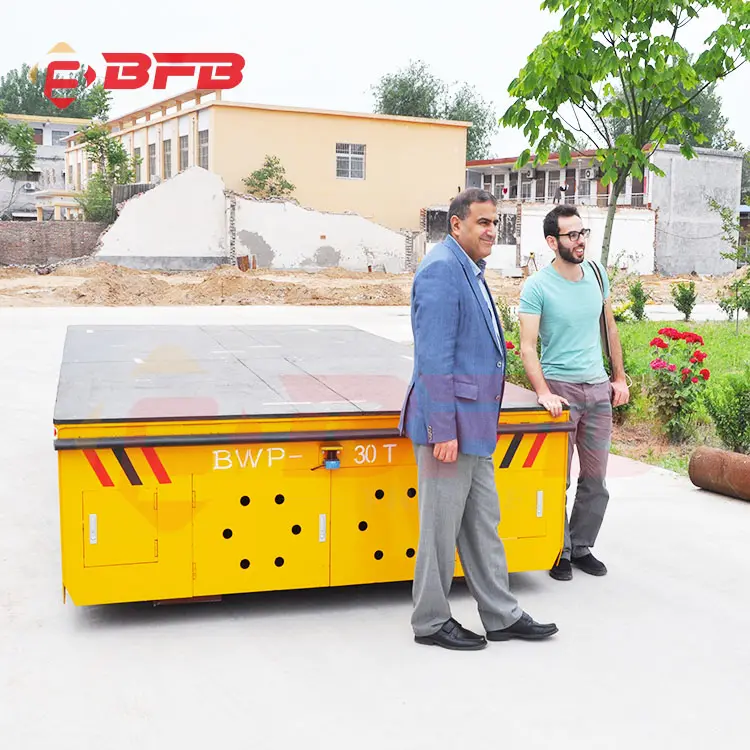BEFANBY 1-500T customized material handling steerable electric transfer car on cement floor