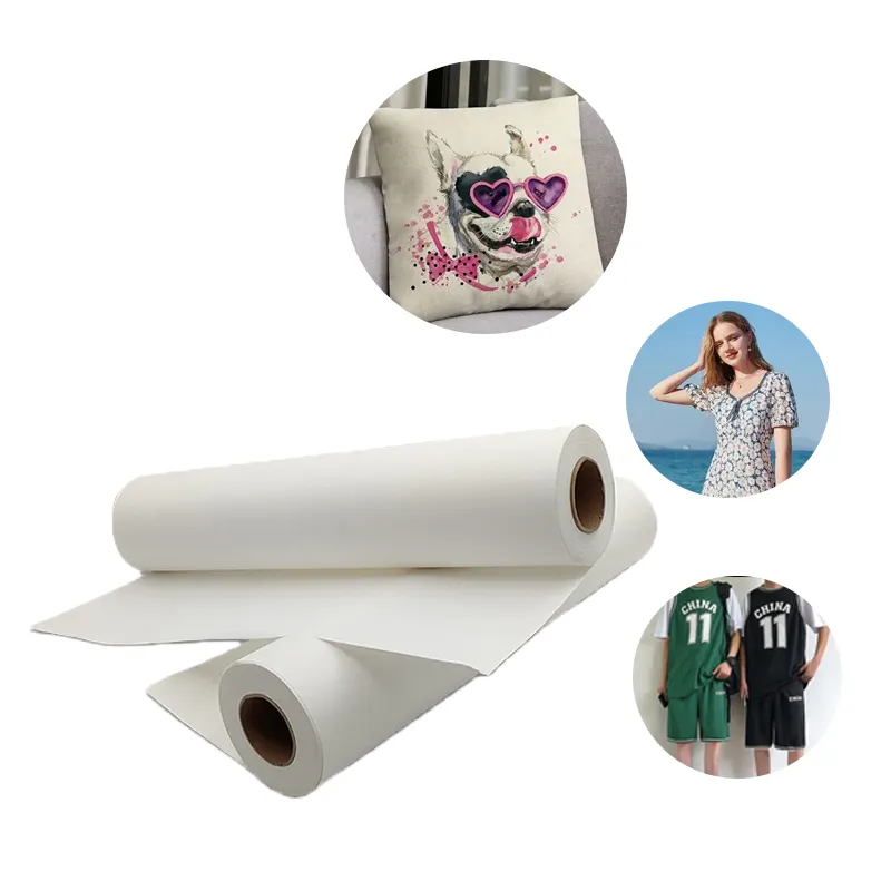 80gsm Sublimation Paper Wholesale Self Weeding Decal T Shirt Heat Transfer Paper Ceramic Forever Transfer Paper Roll Tacky Sublimation Paper 120g