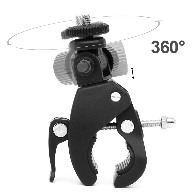 360 Degree Rotation Sports camera accessories O Type Screw Head Stand Tripod Adapter with 1/4" Screw Ball Head Mount for GoPro