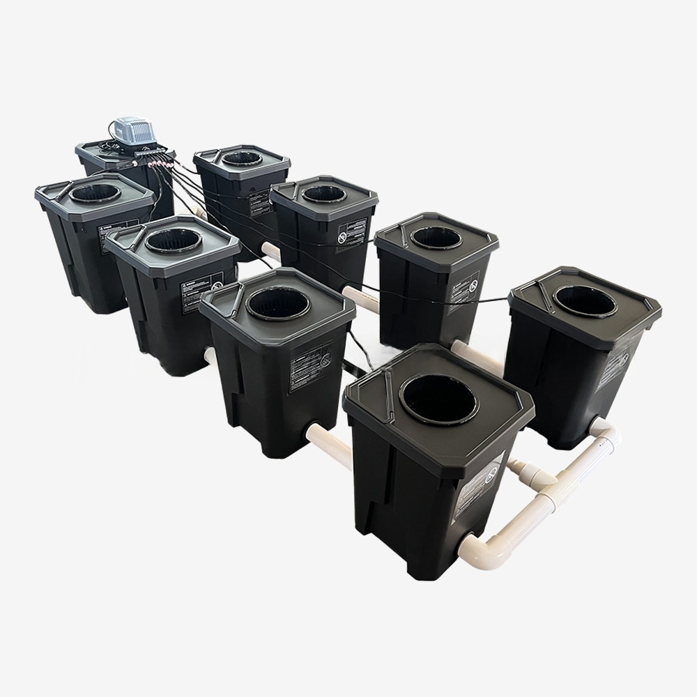 8-Pot 27L NFT Dutch Bucket System Hydroponic Vegetable Growing with Drip Irrigation Other Garden Supplies Made of Plastic