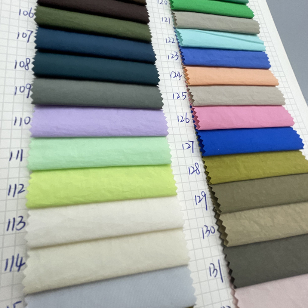 high quality in stock 100% Nylon 228T wrinkle Taslon Fabric waterproof Windproof For jackets, coat, short cloth