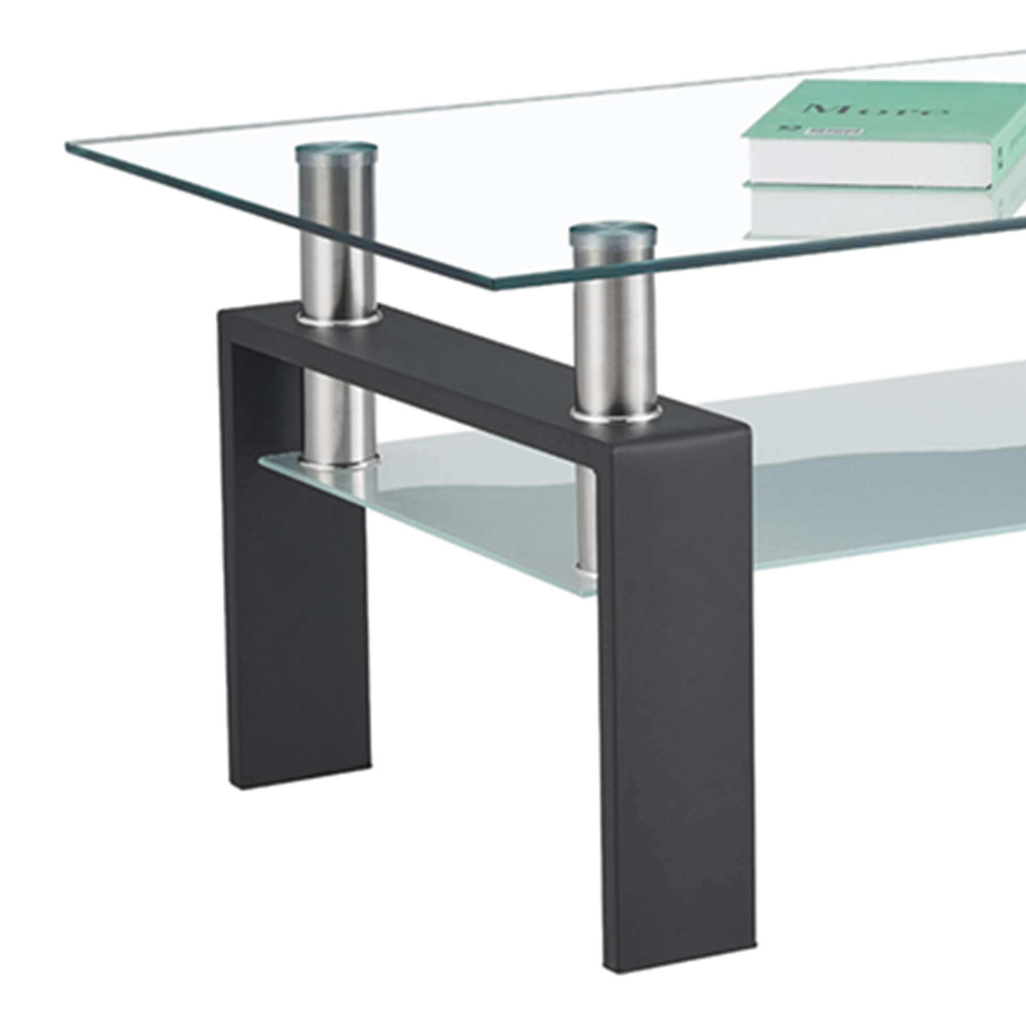 UK Warehouse Dropshipping Mid Century Cheap Simple Luxury Furniture Glass Top Side Center Tables Coffee Table Sets Living Room