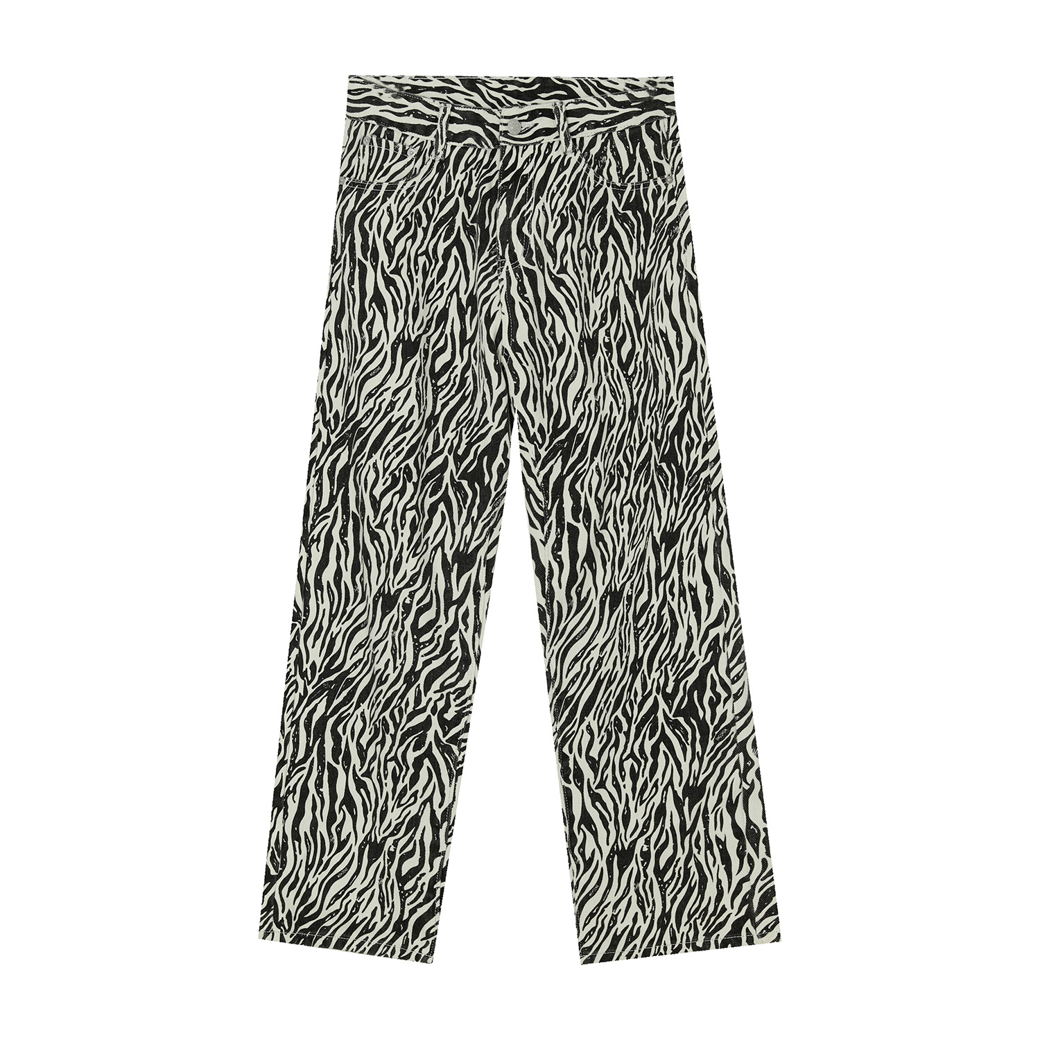Wholesale Autumn new product Korean style trendy handsome denim suit male leopard print trousers men's Pant