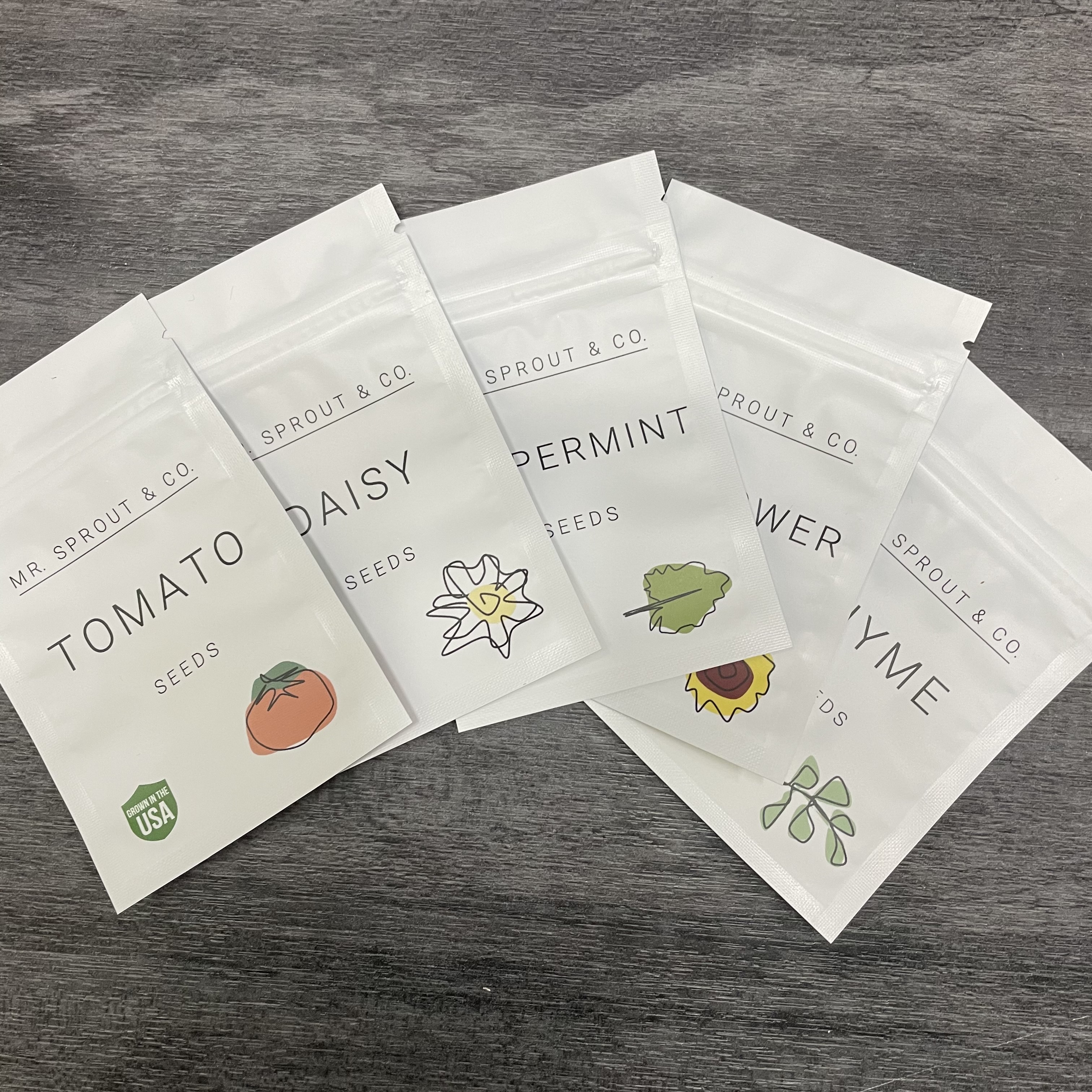 Factory Supplier Aluminum Foil Ziplock Packaging Bag Flowers Vegetable Seed Packets With Custom Logo Printed