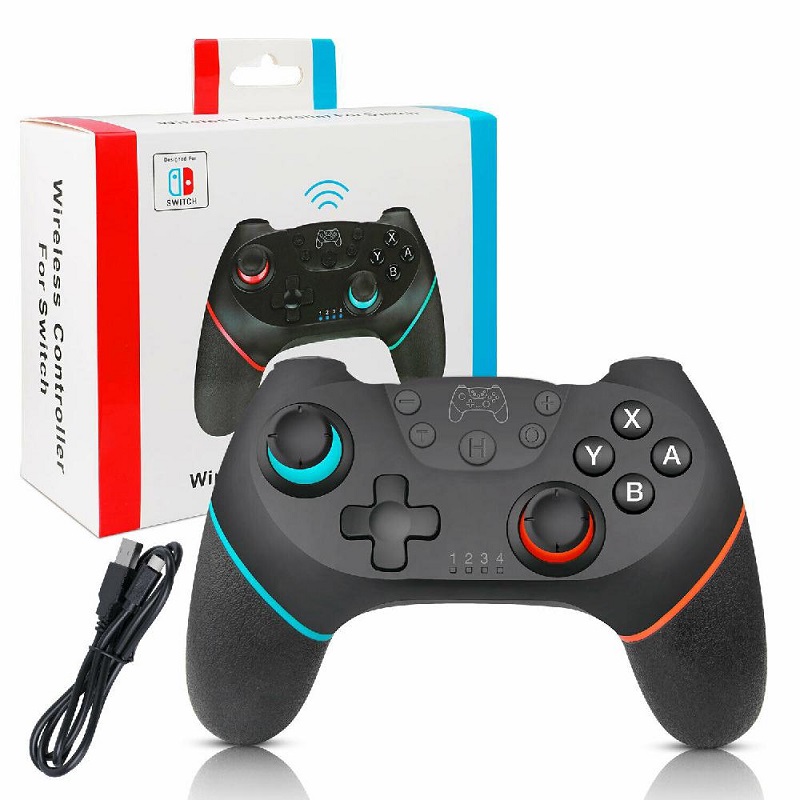Беспроводной геймпад для Switch Pro, контроллер для Nintendo Switch, геймпад, настоящий 6-осевой, двойной удар, поддержка ПК
