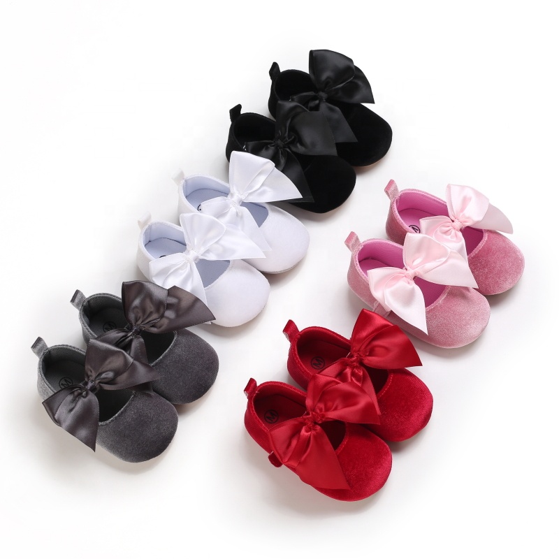 High Quality Infant Velvet Newborn Kids Pre-Walker Girls Baby Wedding Shoes
