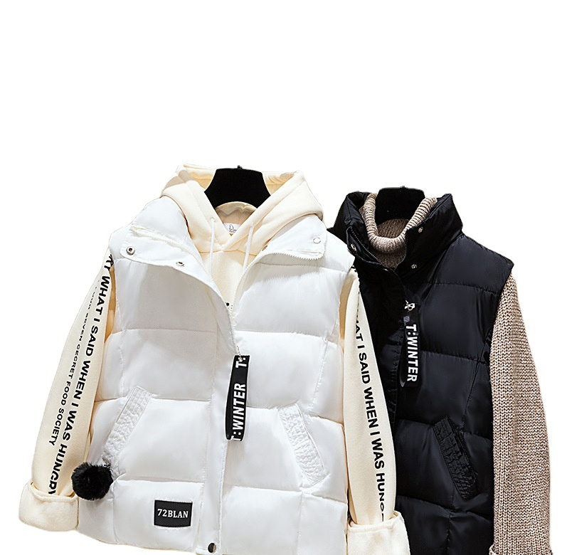 Custom waterproof stand collar short light down packable zipper waistcoat vest jacket for women