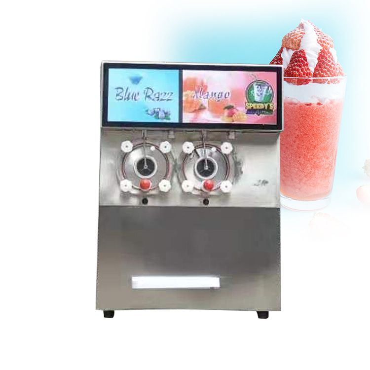 2021 New Design Commercial 2 Flavors High Output Frozen Cocktail Machine For Bubble Tea Shop Use