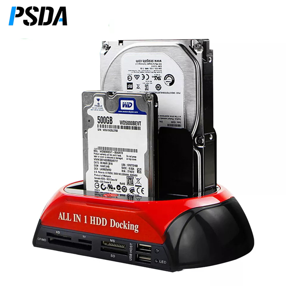 Док-станция PSDA все в 1 для жесткого диска eSATA на USB 2,0/3,0 адаптер для 2,5/3,5 жесткого диска док-станция корпус для жесткого диска